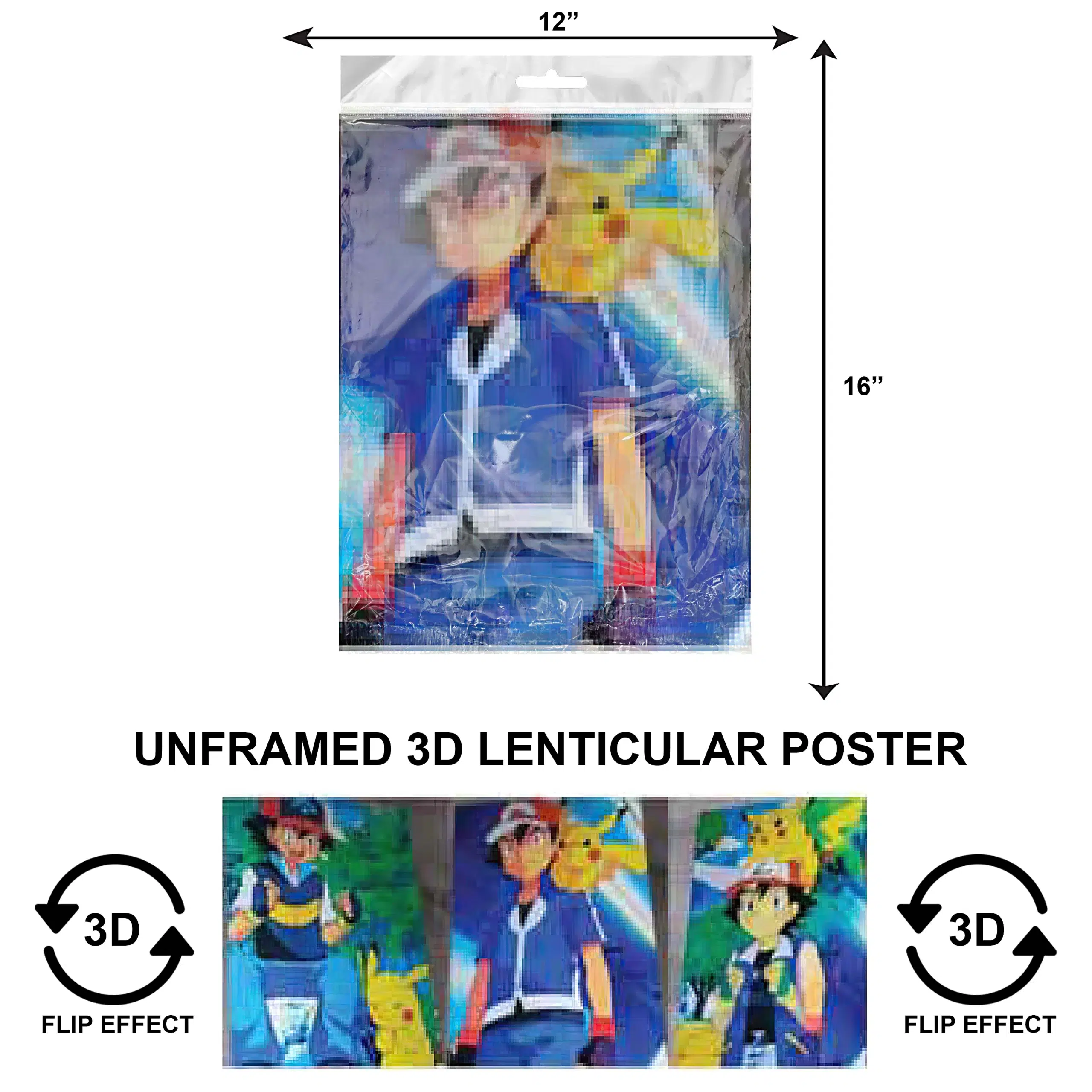 3DPNF-123 Anime - Pokemon Vintage 1999 UnFramed Poster