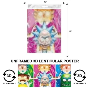 3DPNF-125 Anime - Rick and Morty Madness UnFramed Poster