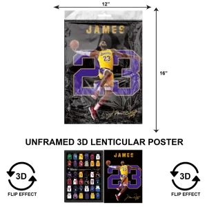 3DPNF-127 Sports - Lakers James Kobe Bryan #23 UnFramed Poster