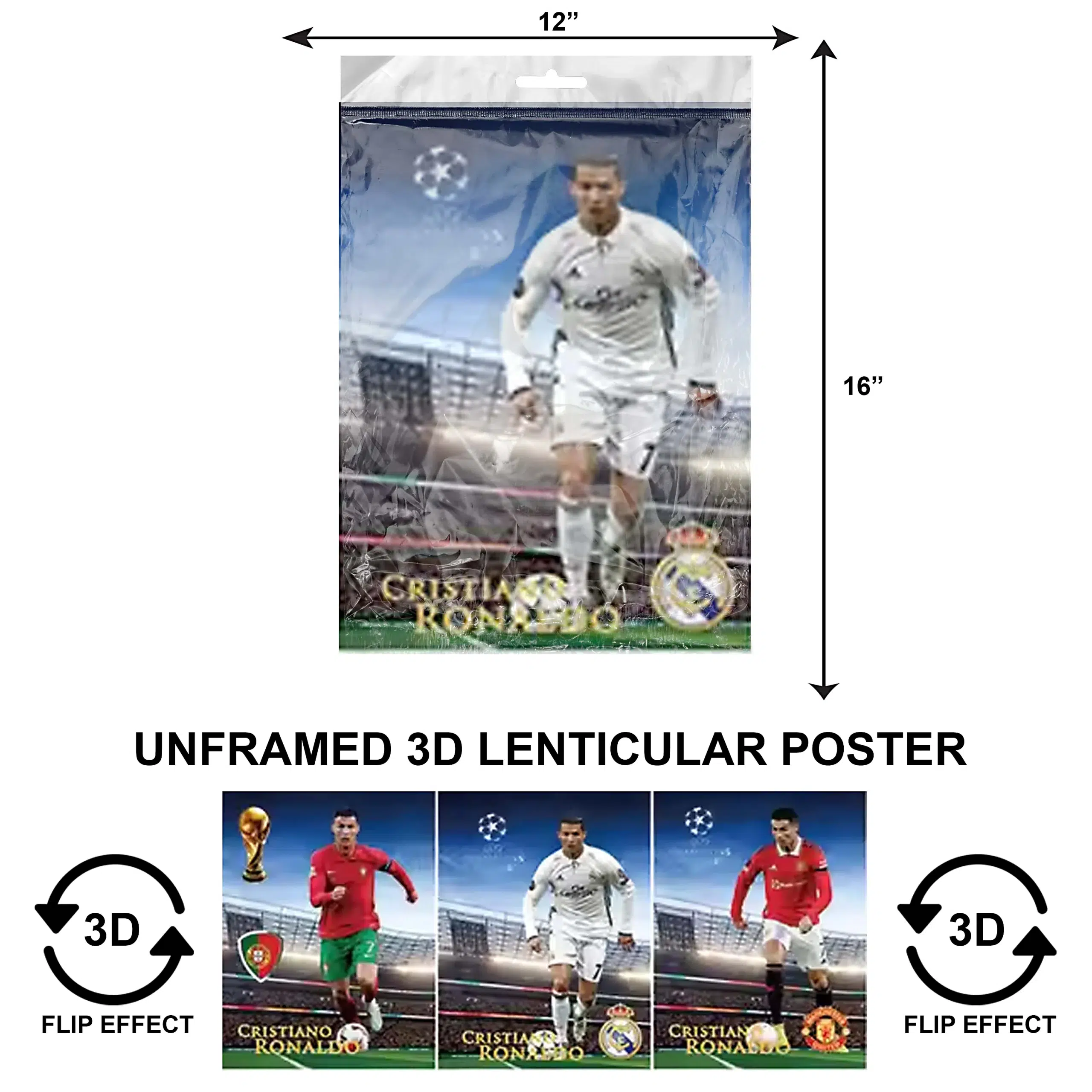 3DPNF-128 Sports - Cristiano Ronaldo UnFramed Poster