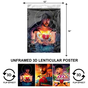3DPNF-137 Music - Bad Bunny Pisces UnFramed Poster