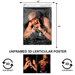 3DPNF-139 Music - Rapper Tupac Shakur UnFramed Poster