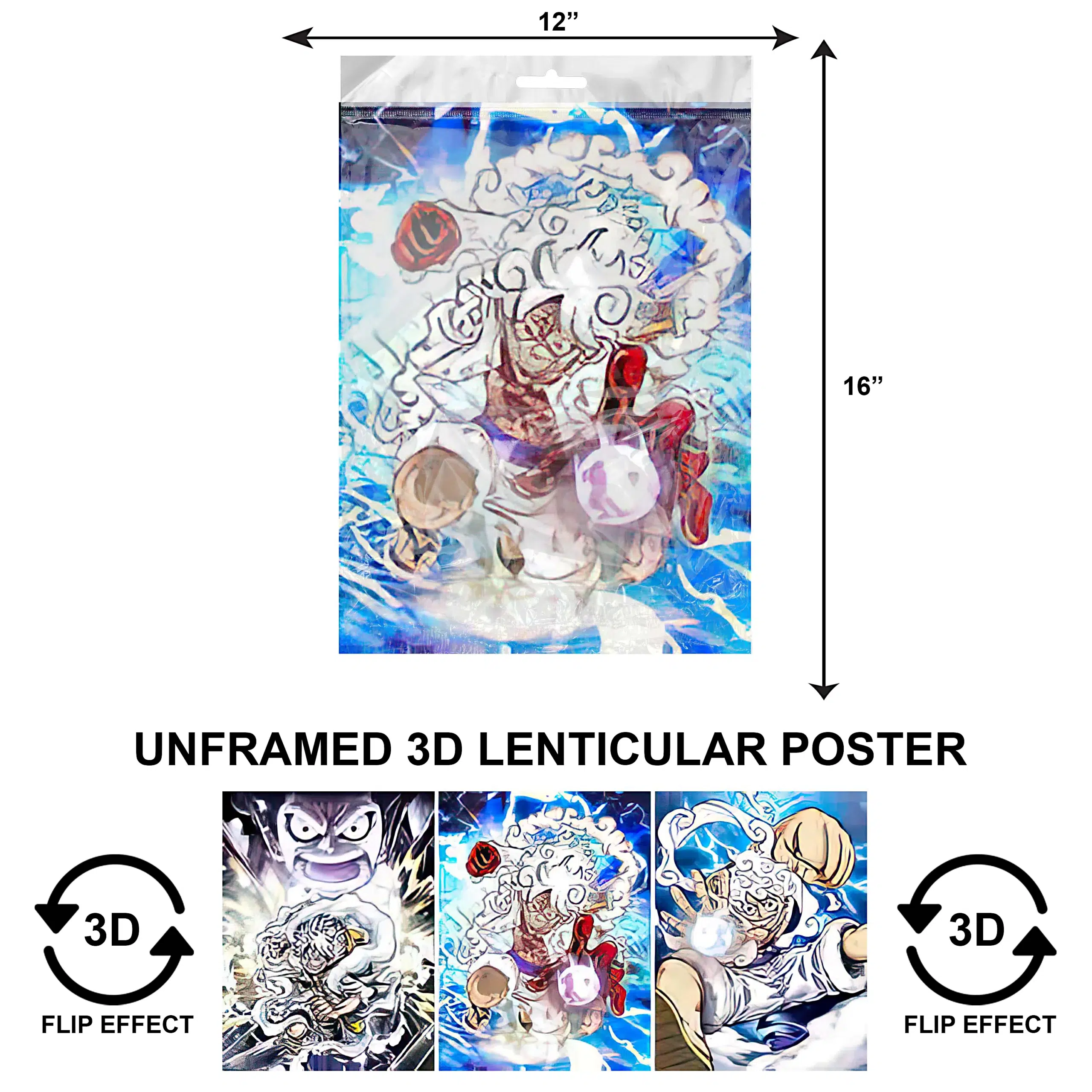 3DPNF-142 Anime - One Piece Monkey D. Luffy UnFramed Poster