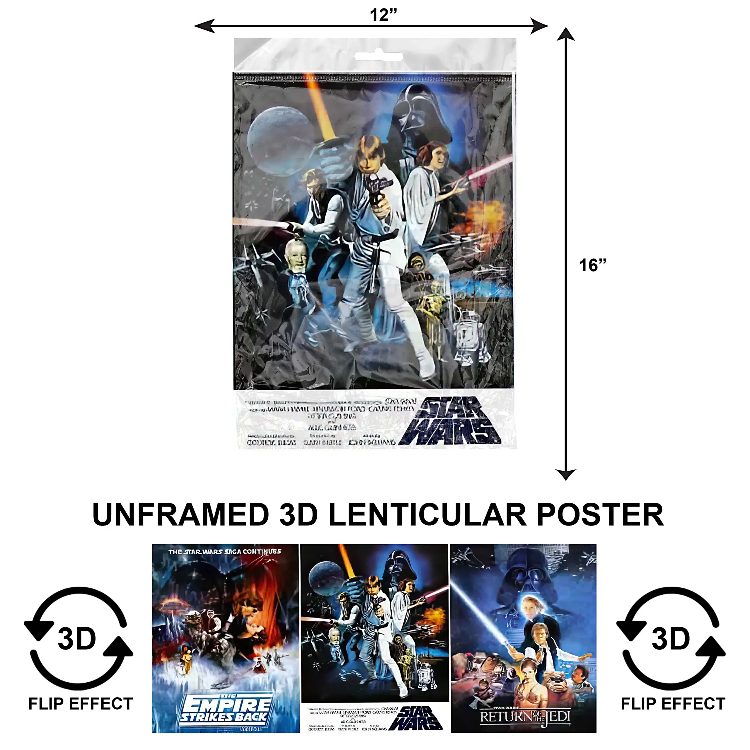 3DPNF-152 Movies - Star Wars Trilogy UnFramed Poster