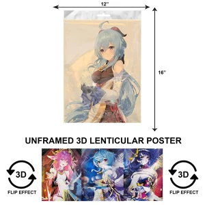 3DPNF-154 Anime - Ganyu (Genshin Impact) UnFramed Poster
