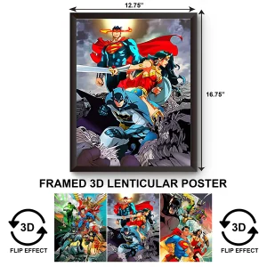 3DPWF-005 Super Heroes - DC Justice League Framed Poster