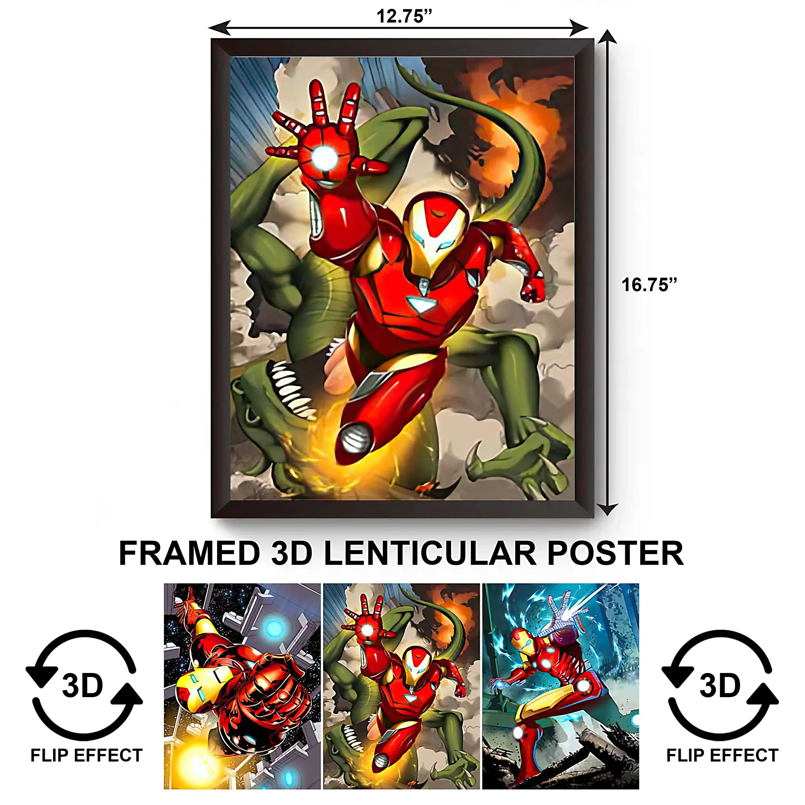 3DPWF-009 Super Heroes - Marvel Iron Man Framed Poster