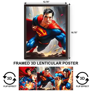 3DPWF-010 Super Heroes - DC Superman Framed Poster