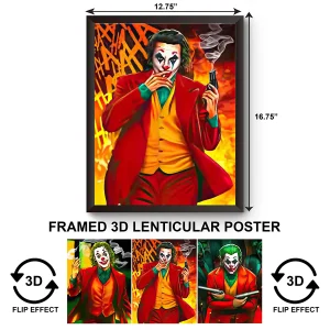 3DPWF-013 Super Villlains - DC The Joker #2 Framed Poster