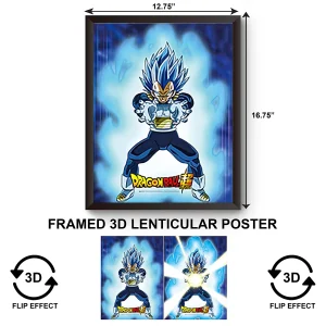 3DPWF-015 Anime - Dragon Ballz Blue Goku Framed Poster