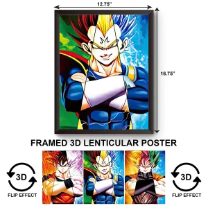 3DPWF-018 Anime - Dragon Ballz Goku Rainbow Framed Poster