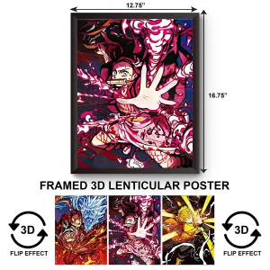 3DPWF-021 Anime - Demon Slayer Fire Blood Nezuko Framed Poster