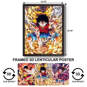 3DPWF-024 Anime - Monkey D Luffy Framed Poster