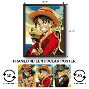 3DPWF-025 Anime - Monkey D Luffy Sexy Framed Poster