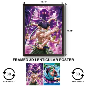 3DPWF-027 Anime - Roronoa Zoro Framed Poster