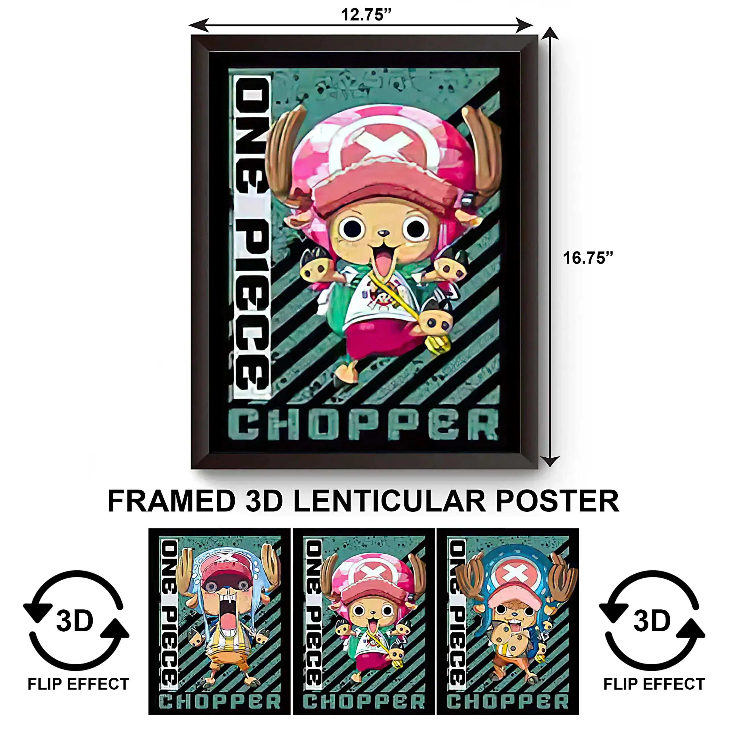 3DPWF-031 Anime - One Piece Chopper Framed Poster