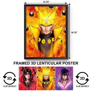 3DPWF-033 Anime - Naruto Tripple Framed Poster