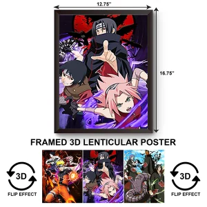 3DPWF-034 Anime - Naruto & Friends Framed Poster