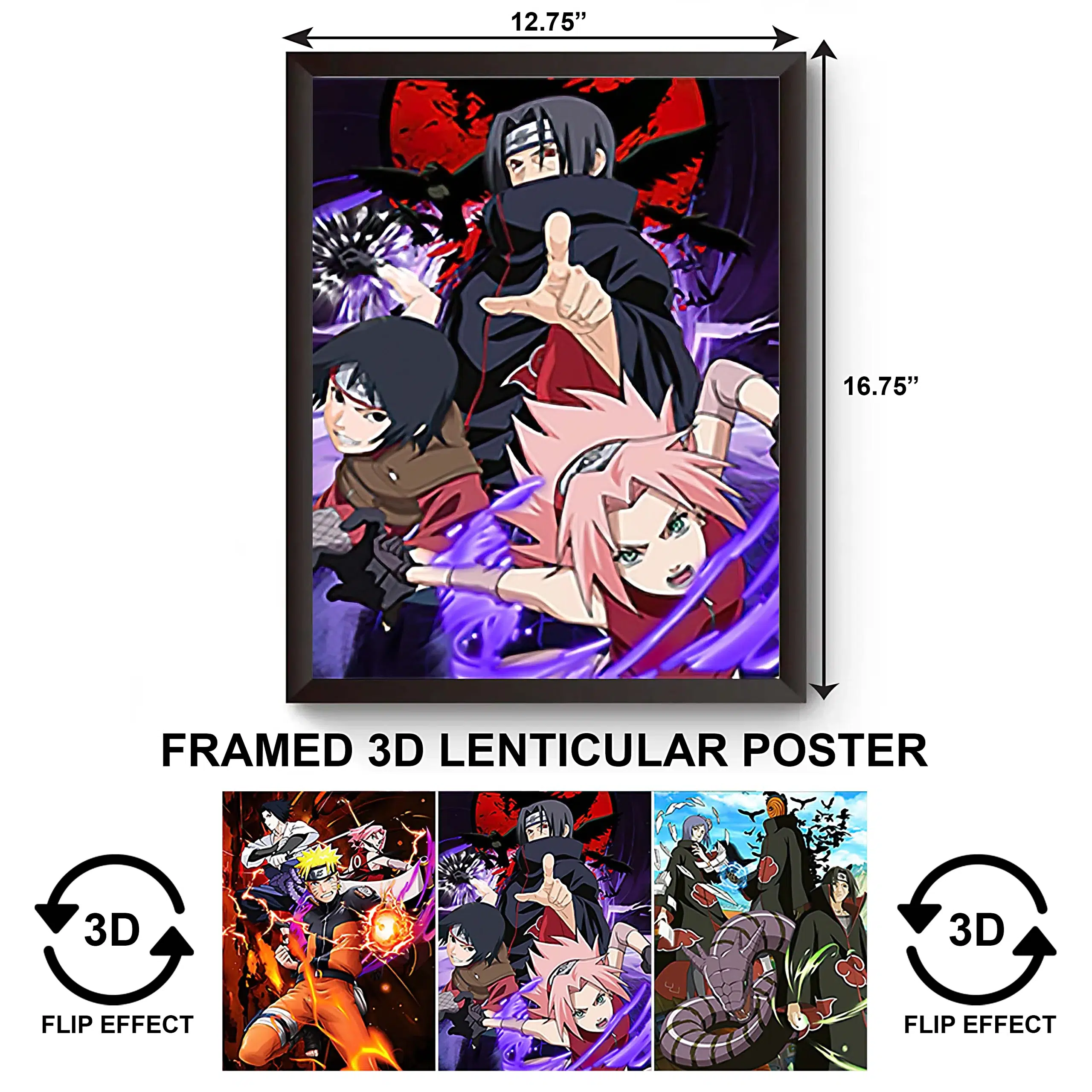 3DPWF-034 Anime - Naruto & Friends Framed Poster