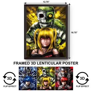 3DPWF-040 Anime - Goku Saitama Midoriya Bakugou Todoroki Kamado Tanjirou Kamado Framed Poster