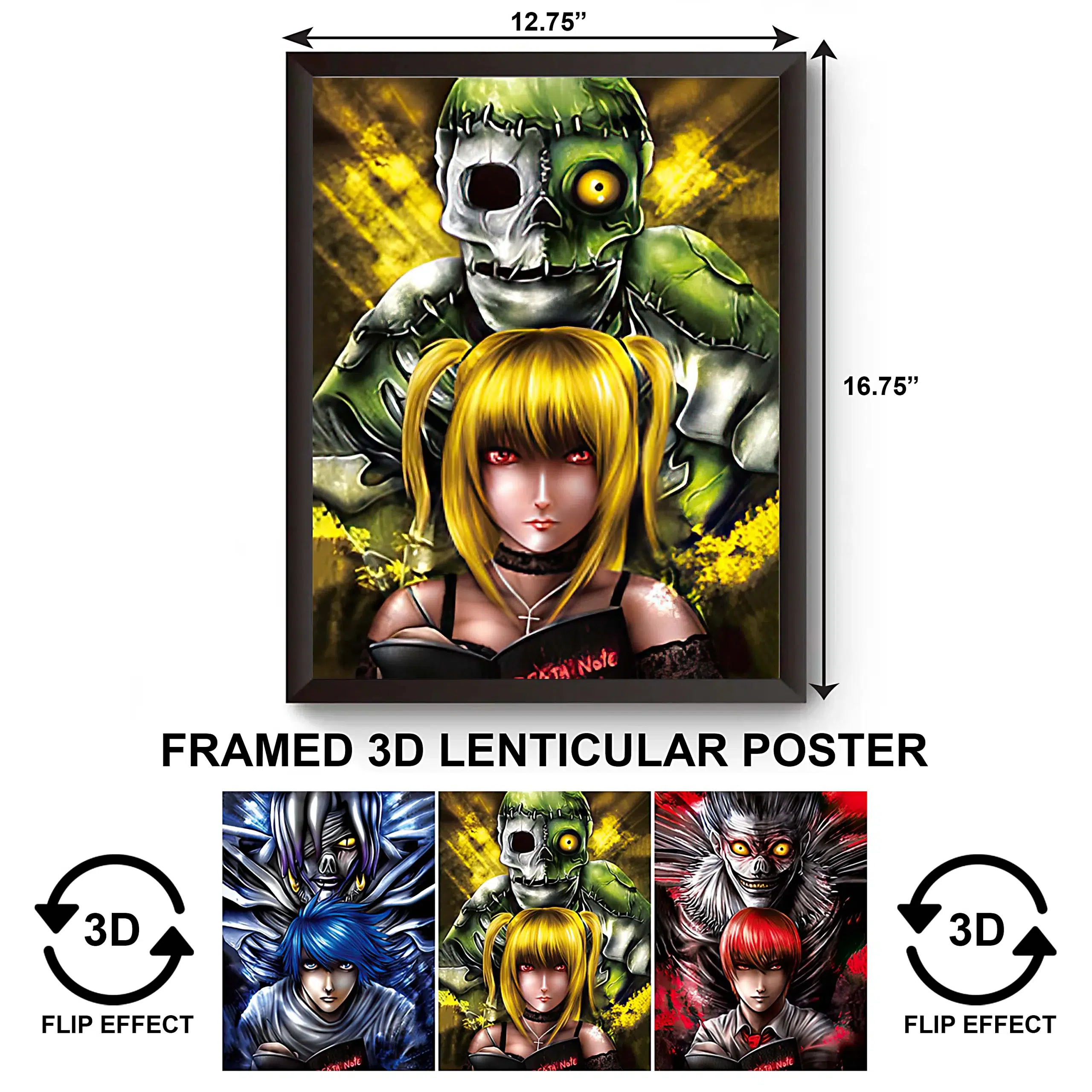 3DPWF-040 Anime - Goku Saitama Midoriya Bakugou Todoroki Kamado Tanjirou Kamado Framed Poster