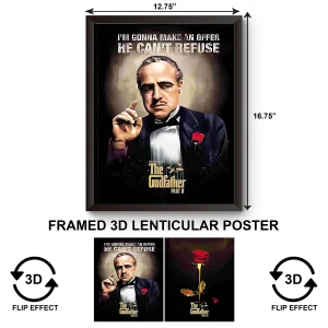 3DPWF-045 Movie - The GodFather Framed Poster
