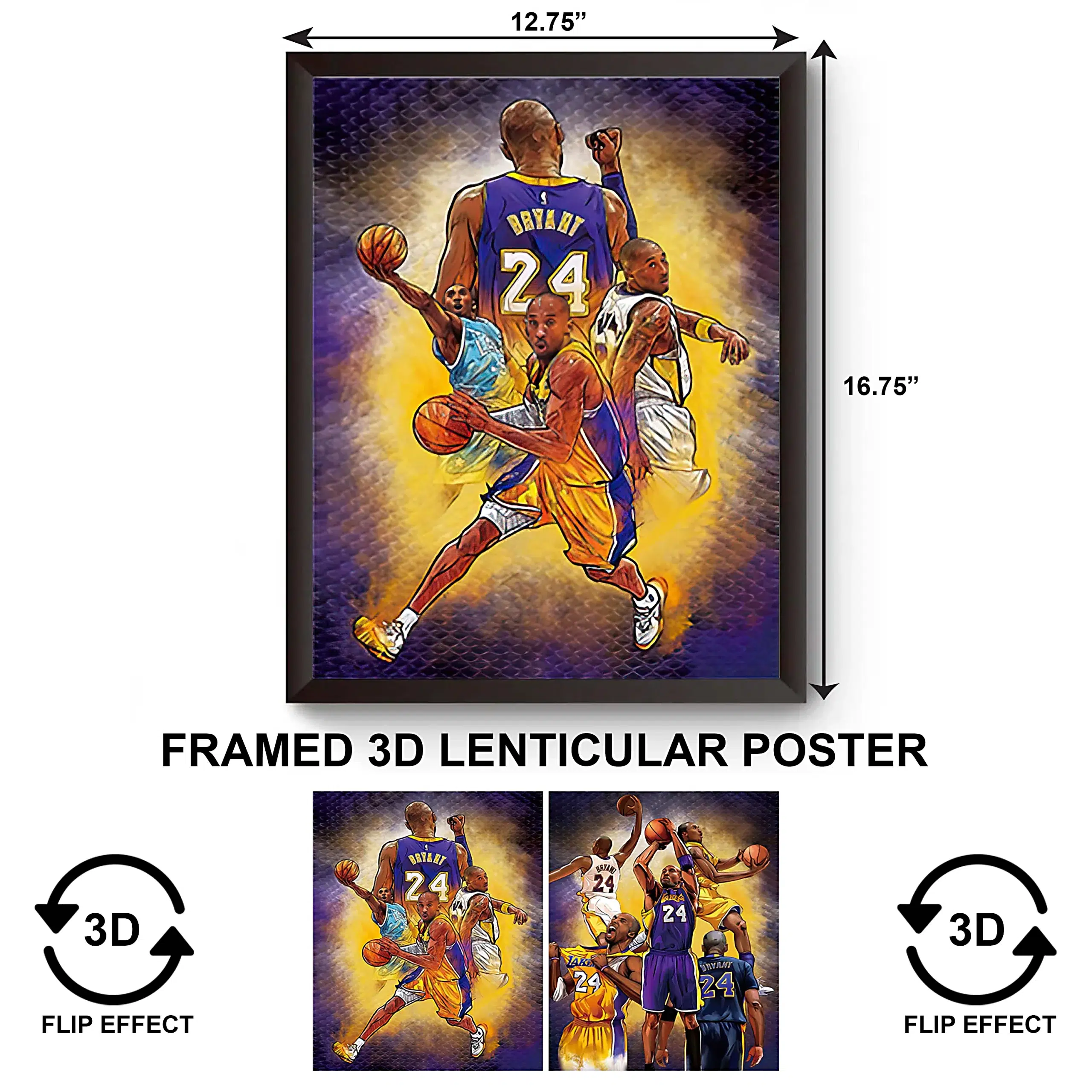 3DPWF-050 Sports - Lakers Thomas Bryant Framed Poster