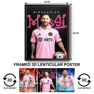 3DPWF-052 Sports - Leo Messi Framed Poster