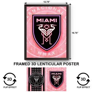 3DPWF-053 Sports - Miami Club Internacional de Futbol Logo Framed Poster
