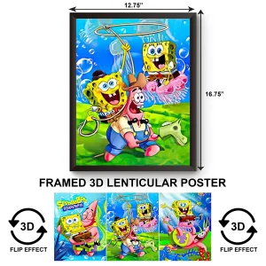 3DPWF-055 Cartoon - Sponge Bob Framed Poster