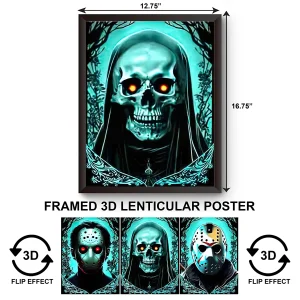 3DPWF-058 Movies - Halloween Jason Framed Poster