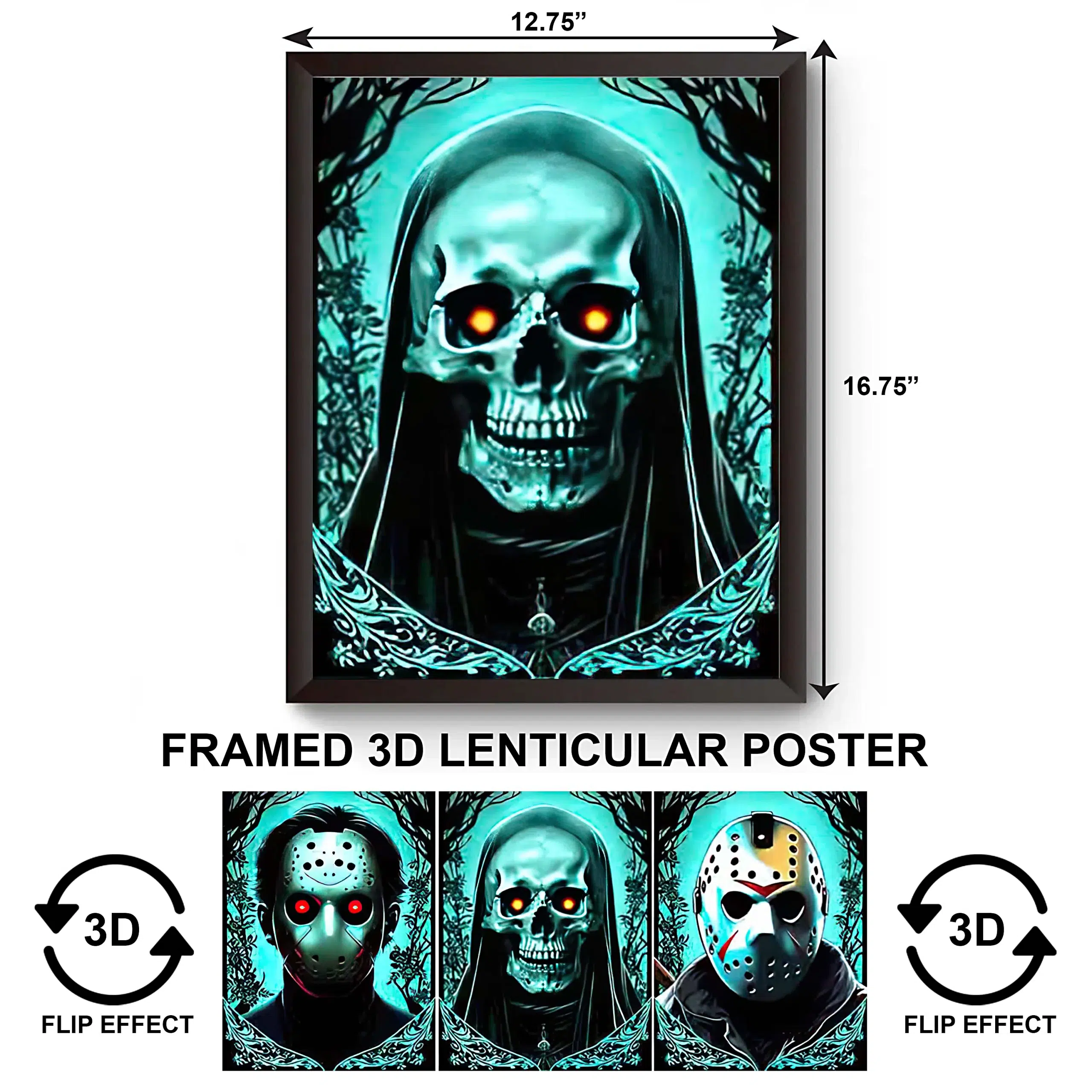 3DPWF-058 Movies - Halloween Jason Framed Poster