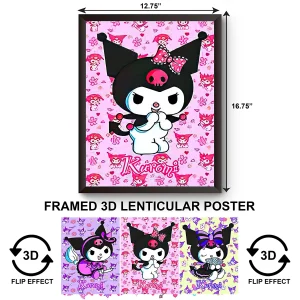 3DPWF-060 Cartoon - Evil Kuromi Framed Poster