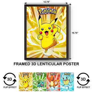3DPWF-064 Anime - Pokemon Gang Framed Poster