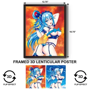 3DPWF-074 Anime - Aqua (KonoSuba) Framed Poster