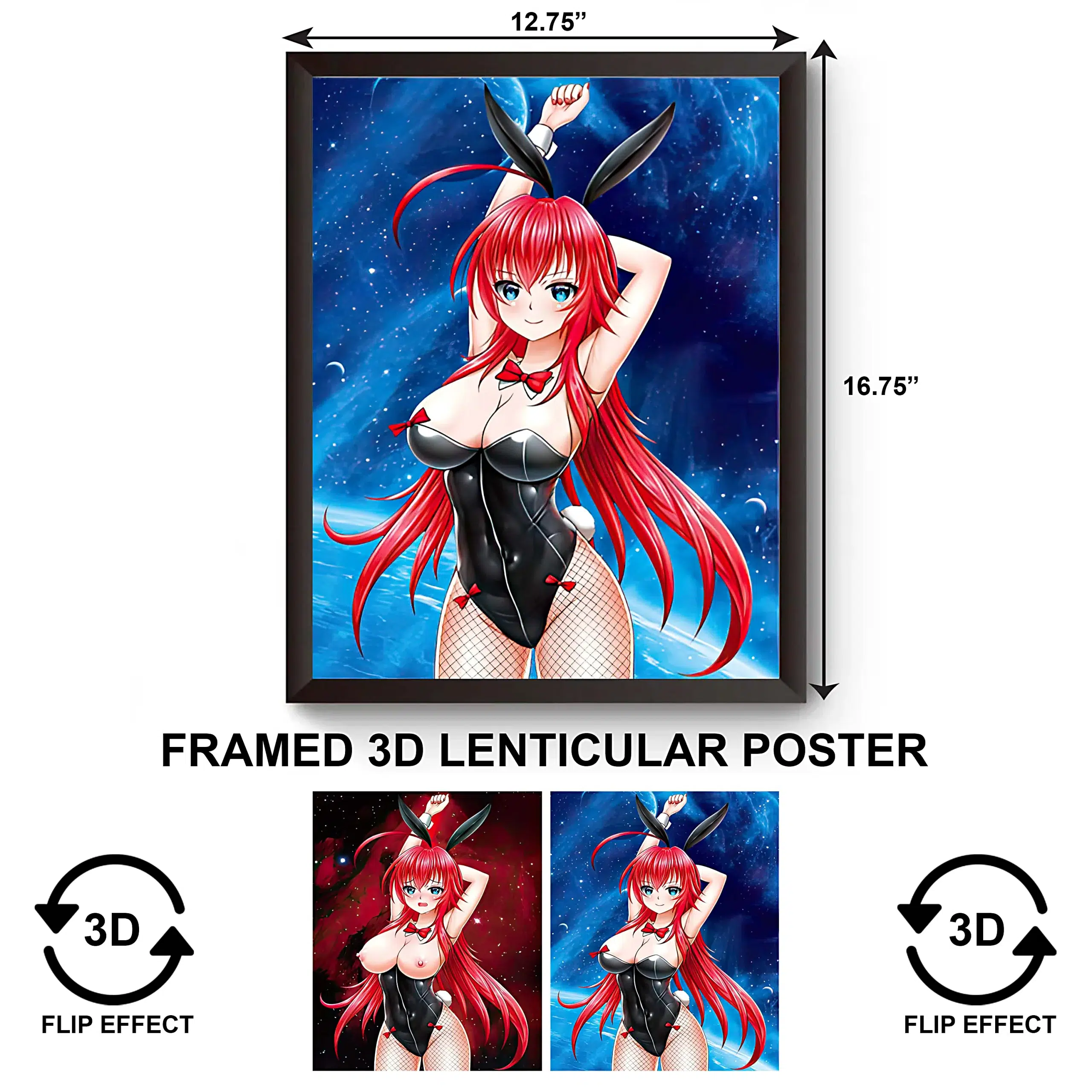 3DPWF-077 Anime - Rem Busty Framed Poster