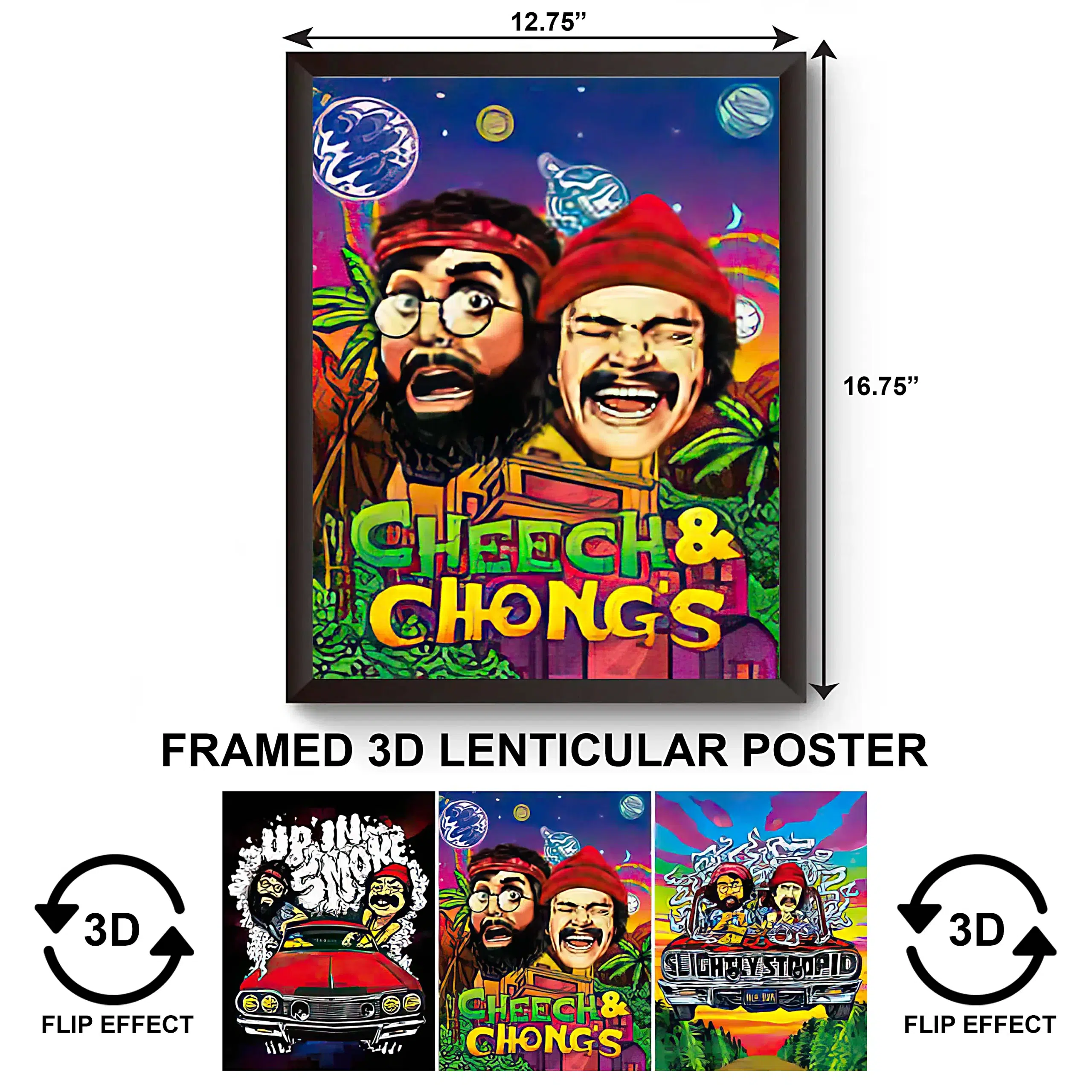 3DPWF-082 Stoned - Cheech & Chong Framed Poster