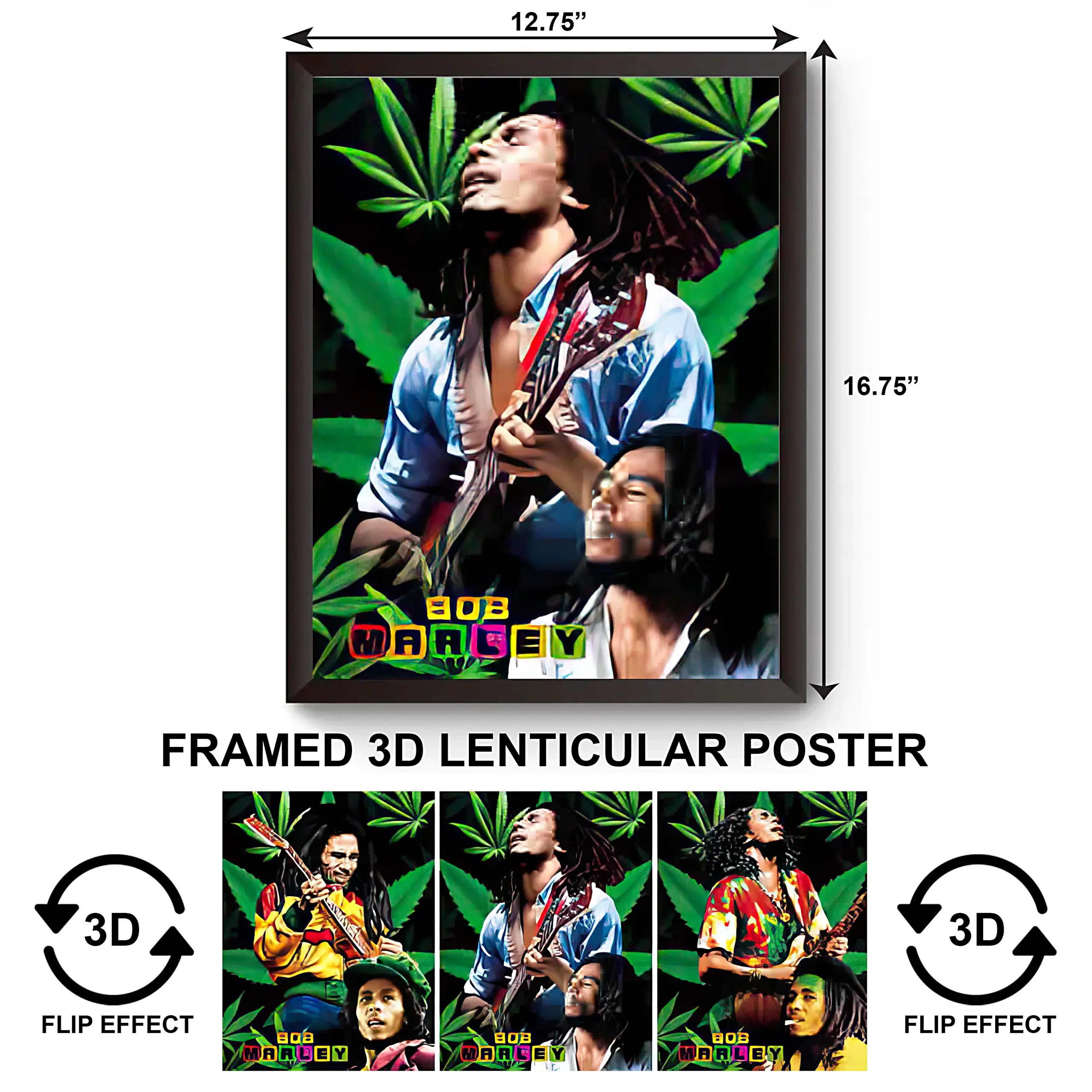 3DPWF-084 Music - Bob Marley Framed Poster