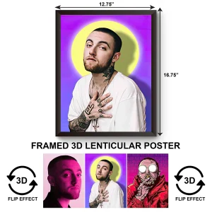 3DPWF-089 Music - Rapper Mac Miller Framed Poster