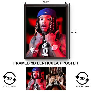 3DPWF-092 Music - Rapper O Block Framed Poster