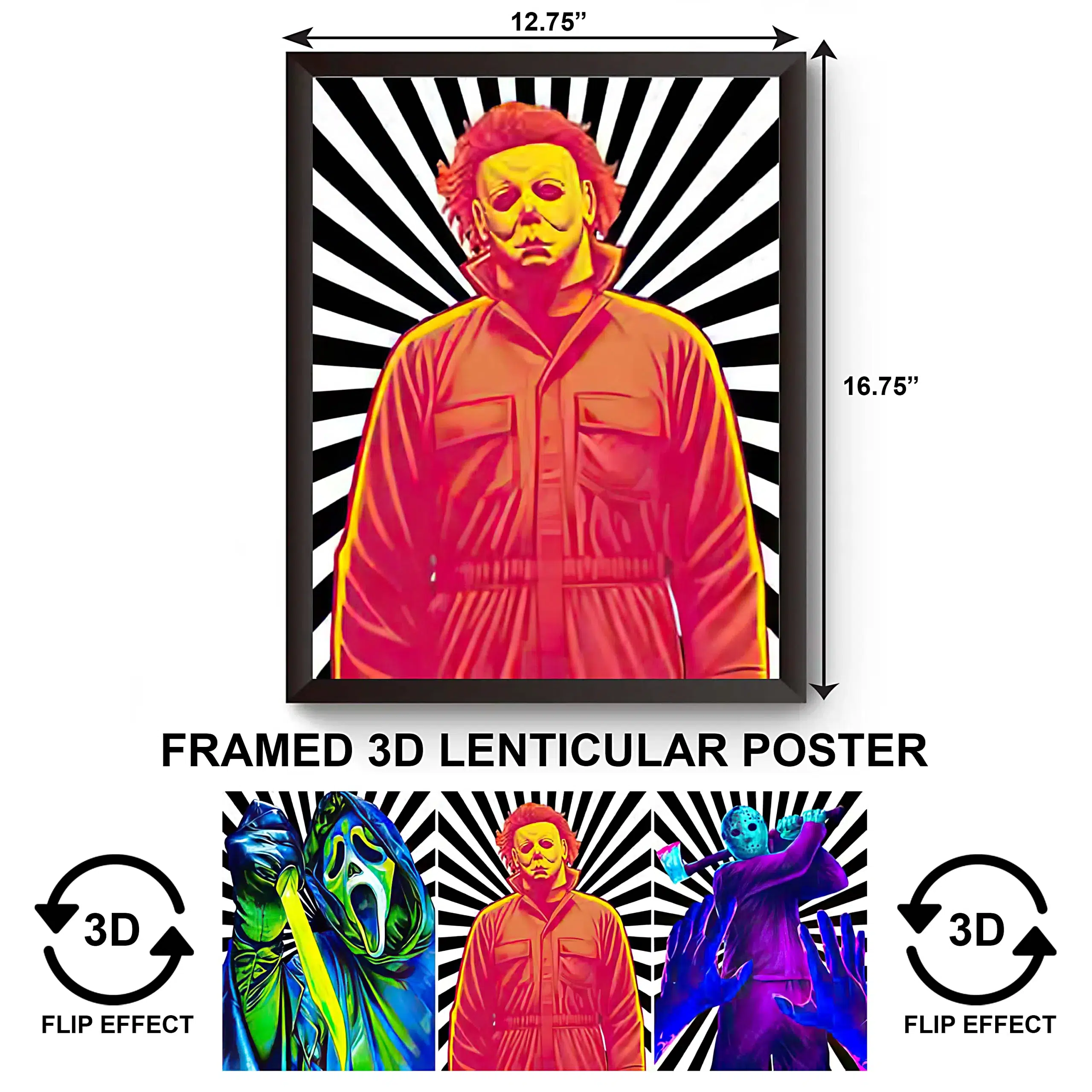 3DPWF-096 Movies - Halloween Jason Framed Poster