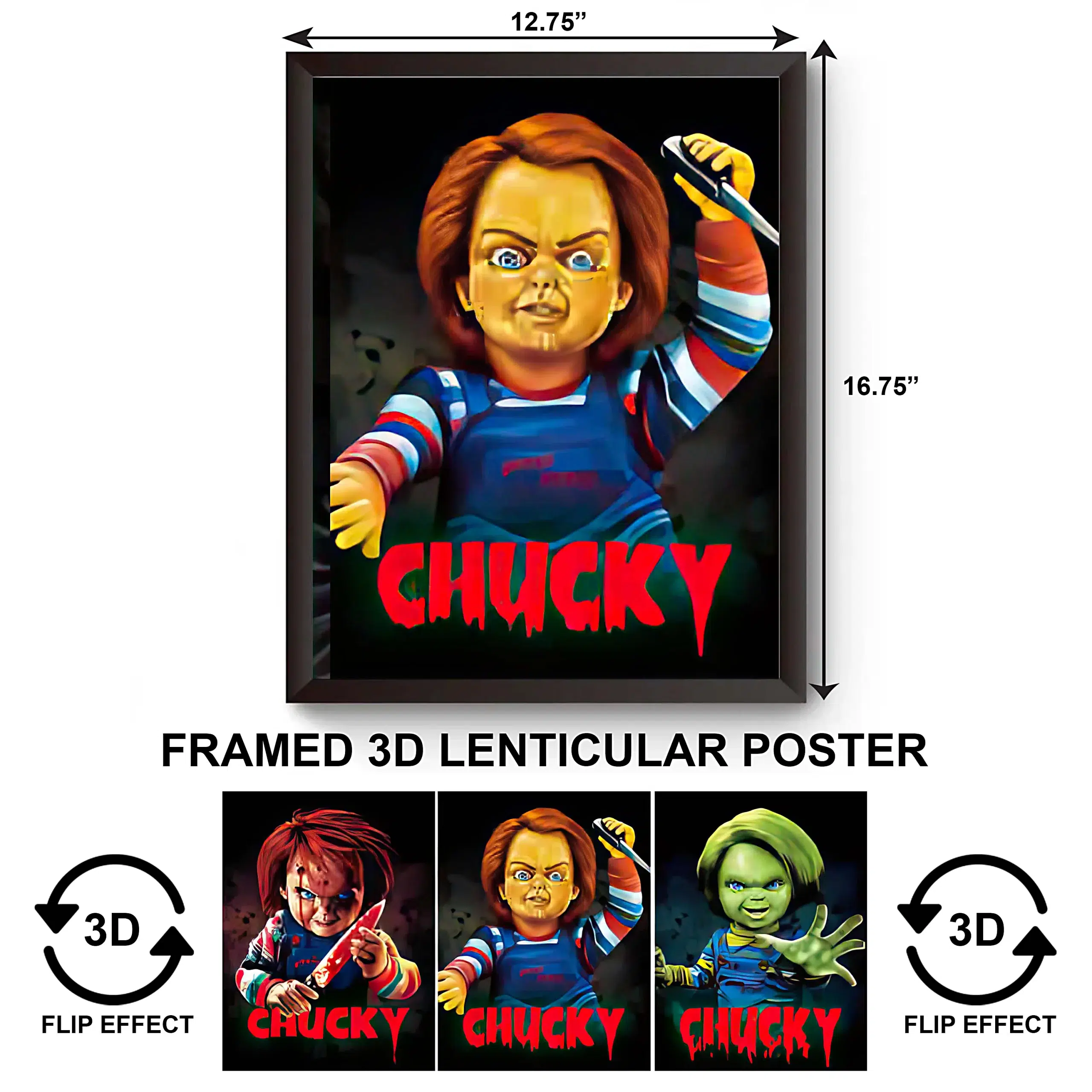 3DPWF-098 Movies - Chucky Framed Poster