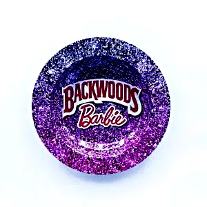 ASH007 Tin Ashtray 5.5"x5.5" Backwoods Barbie