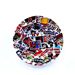 ASH012 Tin Ashtray 5.5"x5.5" Anime Collage