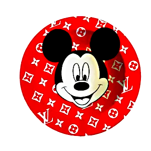 ASH026 Tin Ashtray 5.5"x5.5" Mickey Mouse