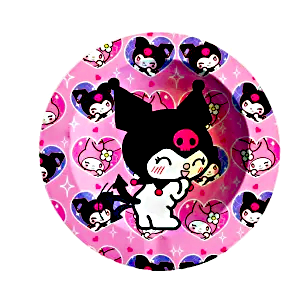 ASH044 Tin Ashtray 5.5"x5.5" Kuromi