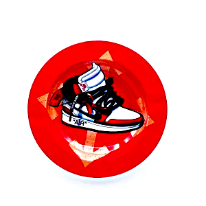 ASH069 Tin Ashtray 5.5"x5.5" Jordan 4 Nike Air