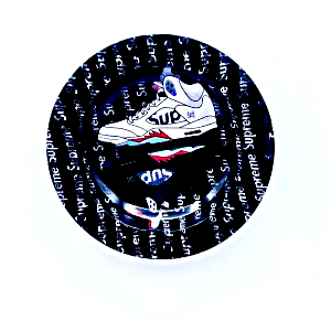 ASH072 Tin Ashtray 5.5"x5.5" Supreme Shoes