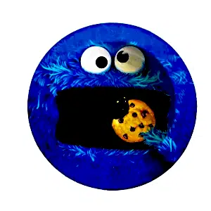 ASH076 Tin Ashtray 5.5"x5.5" Cookie Monster