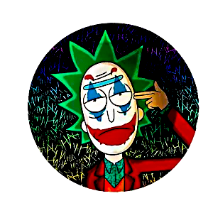 ASH080 Tin Ashtray 5.5"x5.5" Rick and Morty The Joker